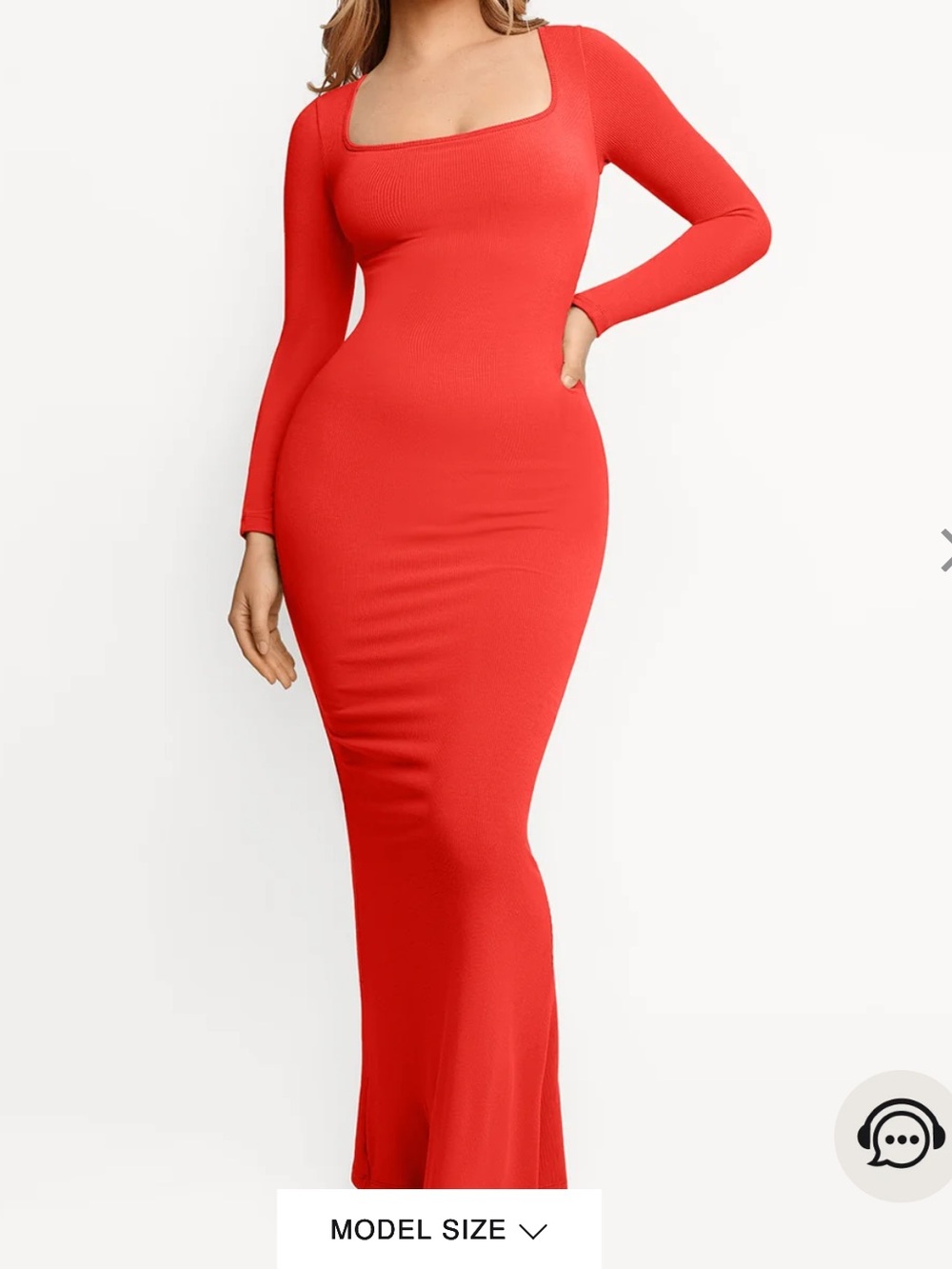 NWT Shapewear Square Neck Long Sleeve
Slimming Modal Maxi Dress